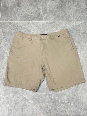 Travis Mathew Lightweight Khaki Flat Front Shorts